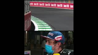 Fernando Alonso Reaction Max Verstappen Crash  Saudi Arabia GP 2021Q3 169 NotShortNotVertical [upl. by Atires]