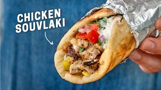 Greek Chicken Souvlaki amp 20 Minute Pita [upl. by Imas180]