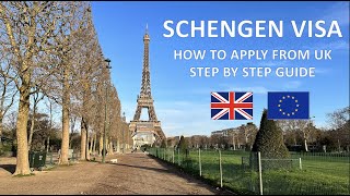 Apply Schengen Visa from UK  Step by step guide  Documents needed [upl. by Querida]