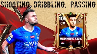 100 CM MILINKOVIC SAVIC REVIEW BEST CM IN FC MOBILE 24 BEST MIDFIELDER DYNASTIES PLAYER BEST CAM [upl. by Joly]