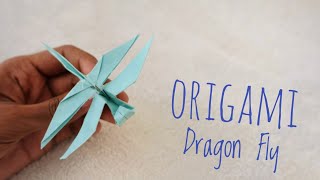 Origami Dragon Fly  How to make an origami Dragon Fly origami [upl. by Zednanreh]