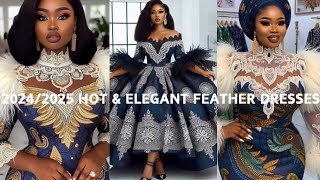 🔥👗Trending Ankara Feathers Styles For Elegant Ladies❤ 20242025 fashion africa ankara trending [upl. by Ppik11]