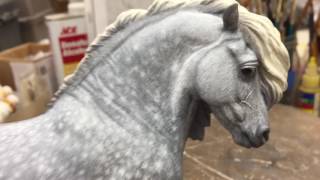 Painting a dapple gray model horse [upl. by Yared942]