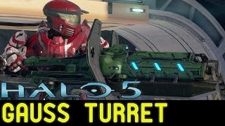 Halo 5 Guardians  Legendary Weapon Showcase  Gauss Turret [upl. by Anyah]