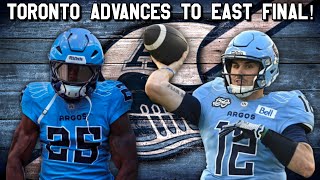 Toronto Argonauts Advance 2024 CFL Eastern SemiFinal Review [upl. by Blair]