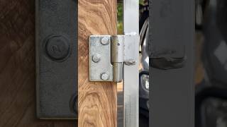 Gate hinge installation shorts gate construction hardware carpentry engineering [upl. by Mann]