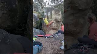 Fontainebleau Bouldering Bleaus Art 7B Ankur [upl. by Arodal]