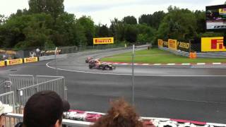 Jenson Button passes Vettel on last lap of Canadian Grand Prix [upl. by Attenad]