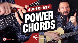 Super EASY Power Chords For Beginners  Guitar Tricks [upl. by Ellata652]