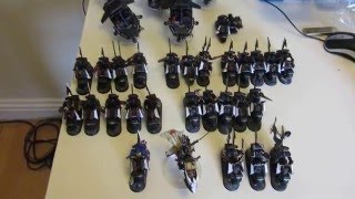 Warhammer 40k  Dark Angels Ravenwing army showcase [upl. by Nwahsud567]