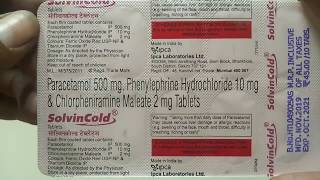 solvin cold tablet uses  price  composition  dose  side effects  precautions  in hindi [upl. by Ammadis]