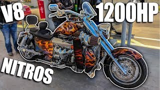 1200HP TWINSUPERCHARGED V8 NITROUS MOTORCYCLE [upl. by Rayle570]