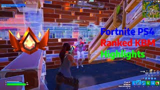 Fortnite 60 FPS  PS4 KBM Ranked Highlights [upl. by Eirffej35]