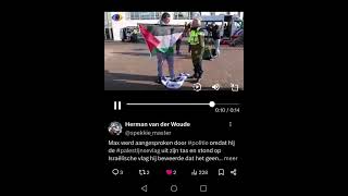 Stampen op de Israelische vlag met fakkeldreiger Max [upl. by Grew]