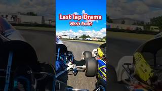 Who’s Fault Last lap incident 👀 karting automobile racing kartinglovers gokartracing [upl. by Huxley]