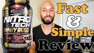 New Nitro Tech Whey Gold Protein Review by MuscleTech [upl. by Tasiana]