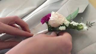 How to Pin on a Boutonniere [upl. by Lisan934]