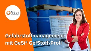 Gefahrstoffmanagement mit GeSi³ GefStoffProfi Software [upl. by Inacana]