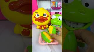 Yellow Duck Eating Corn Set Toys Satisfying With Unboxing ASMR Videos [upl. by Adnauqaj]