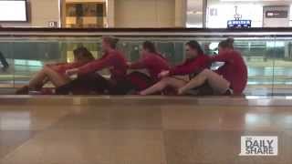 Hilarious swim team has fun at the airport [upl. by Safir]