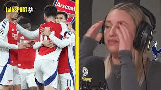 I CANT BELIEVE SHAKHTAR HAVENT SCORED 🤬 Abbi Summers REACTS To Arsenals Champions League Win😭 [upl. by Forrest]