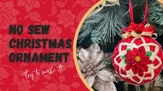 No Sew Quilted Christmas Ornament [upl. by Jaela947]