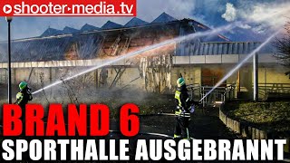 🔥 Brand 6  Sporthalle ausgebrannt 🔥 Großbrand ➕ Großeinsatz 🚒 Feuerwehr löscht Wentalhalle 🚒 [upl. by Bork]