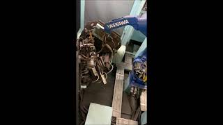 Yaskawa DX200 Mig Welding Robot Cell [upl. by Atteval646]