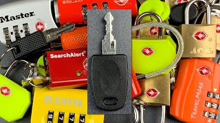 795 TSA Master Keys — Why You Should NEVER Use Travel Locks Except on Luggage [upl. by Anrat]