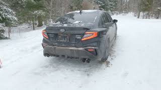 2022 WRX Lachute performance before and after cold start muffler delete [upl. by Bellamy]