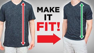 How To Tailor A Long Tshirt In 4 Mins The Easy Way [upl. by Farrow72]