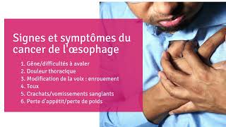 CDHF Talks du cancer de lœsophage partie 3 Signes et les symptômes du cancer de lœsophage [upl. by Assirec]