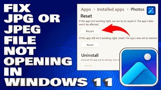 How To Fix Jpg or Jpeg File Not Opening in Windows 11 Solution [upl. by Arlo]