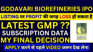 Godavari IPO  Godavari Biorefineries IPO GMP Today  Godavari Biorefineries IPO Subscription Status [upl. by Cleodel]