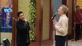 Lea Salonga Clay Aiken performs quotSounding Joyquot at Solaire Resorts Christmas Tree Lighting event [upl. by Ellerihs828]