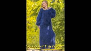 Long and fuzzy blue mohair dress by SuperTanya [upl. by Mcquoid]