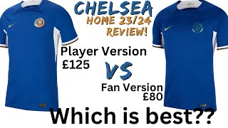 Chelsea FC Home Shirt 2324 Comparison Review Nike Stadium Fan Player Premier League Jersey Kit [upl. by Gnem]