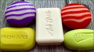 ASMR SOAPDry Soap carvingrelaxing sounds no talking  Satisfying ASMR video Soap cutting 💙💛 [upl. by Balac]