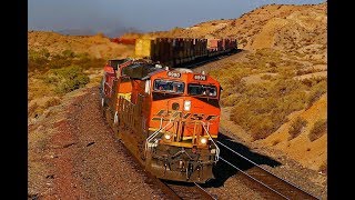 BNSF Trains on Hill 582 and Victorville [upl. by Ninazan]