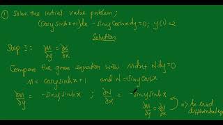 EXACT DIFFERENTIAL EQUATIONS FURTHER PROBLEMS [upl. by Nosae]