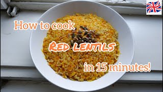 How to cook RED LENTILS in 15 minutes👩‍🍳🌱The Vegan Ballerina [upl. by Selym]