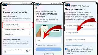 How to Change Password in Facebook Without WhatsApp Code  Make Important Changes in Accounts Center [upl. by Nawtna]