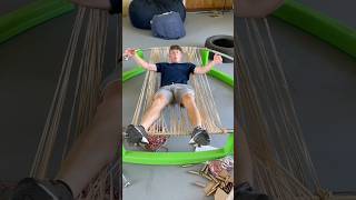 Making an even bigger Rubber Band trampoline shorts bergbouncebackchallenge [upl. by Konstantin]