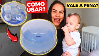 Esterilizador de MAMADEIRA para MICROONDAS Philips Avent  Review COMPLETO e modo CORRETO de usar [upl. by Samul]