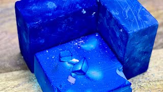 3s a crowd  Bae Blue  dyed chalk blocks  ASMR [upl. by Annanhoj865]