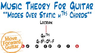 Music Theory for Guitar  Solo with Modes Over m7b5 Chords [upl. by Mohun303]