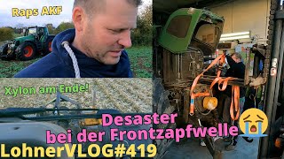 LohnerVLOG419 Desaster an der Frontzapfwelle vom Fendt 926 I Maisstroh mit dem Xylon 524 I Raps AKF [upl. by Kaleb345]