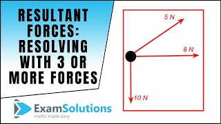 Resultant Forces  Resolving method for 3 or more forces  ExamSolutions [upl. by Chandal]