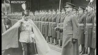 ENGLAND Arrival of King Amanullah Khan and Queen Soraya Tarzi of Afghanistan 1928 [upl. by Aicat]