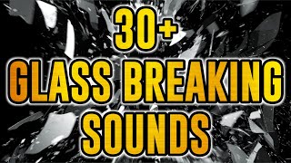 30 glass shattering sound effects  glass breaking sound effects no copyright [upl. by Targett983]